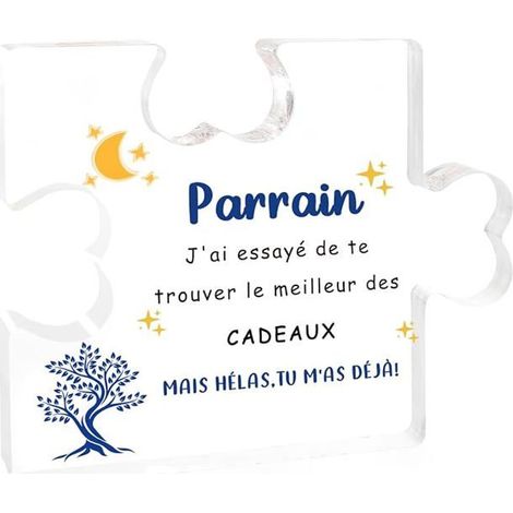 Cadeau Parrain Acryliques Cadeau Parrain Anniversaire Cadeau Parrain Marraine Bapteme Veux Tu Etre Mon Parrain Cade OBJET DECORATIF (1/5)