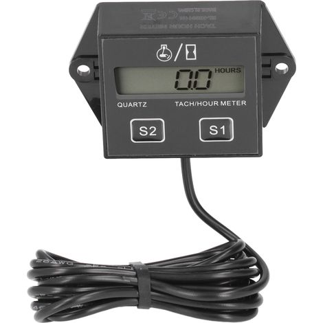 Compte-tours pour moto, minuterie, écran LCD, moteur essence 2/4 temps, compteur horaire, universel pour camionnette (1/5)