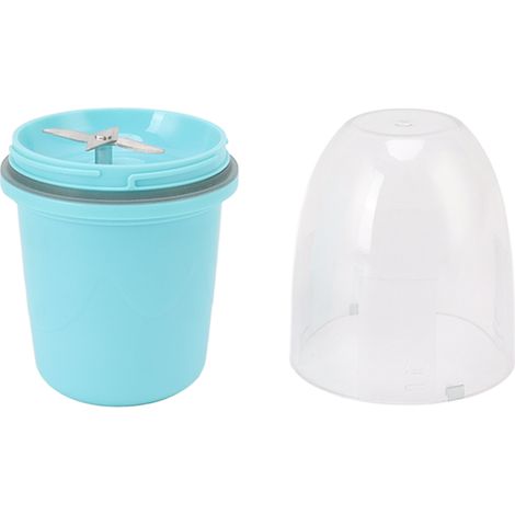 Bol mélangeur de jus portable multifonctionnel rechargeable, petit, 4 lames, mixeur à fruits pour la maison, 260 ml, bleu (1/5)