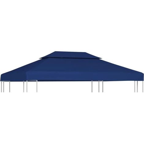 Toile de tonnelle double couche, 310 g/m², 4 x 3 m, bleue (1/5)