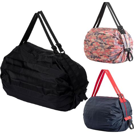 Sac Réutilisable Pliable Grand Contenance Sac Cabas Pliable Courses pour Affaires Quotidiennes Vêtements Nourriture Équipement Sportif (1/2)