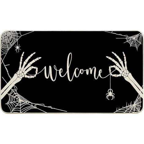 Tapis De Sol - Tapis D'Entrée Absorbant Non Glissant Pour Salle De Bain Et Porte D'Entrée - Noir - 60 x 90 cm - 1 Pièce (1/5)