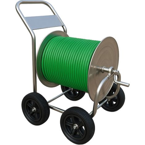 Gartenschlauchwagen aus edelstahl 200 m fassungsvermogen (1/5)