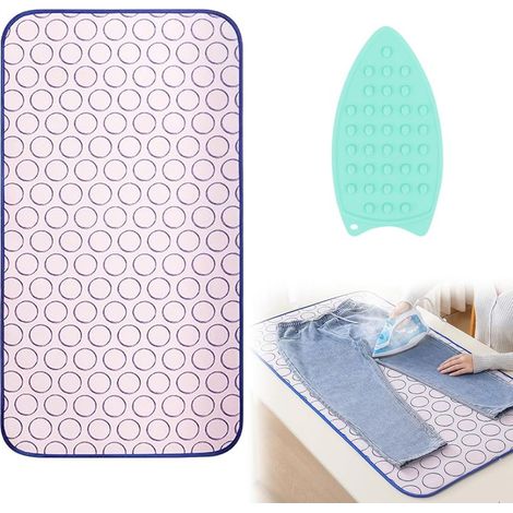 Tapis de repassage de table, sous-tapis de repassage, coussin de repassage portable, tapis de repassage pliable, sous-tapis de repassage de voyage pour table et surfaces, rose, 45 x 70 cm (1/5)