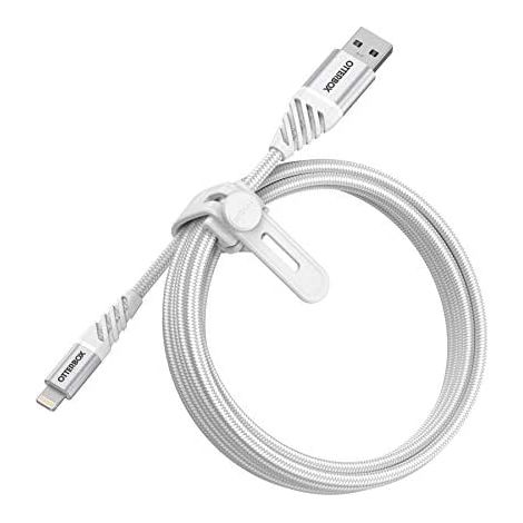 OtterBox USB A-Lightning 2M geflochtenes, verstärktes Kabel, Performance Plus Serie, Weiß (1/5)