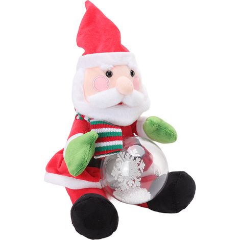 Singendes Weihnachtsspielzeug, 3 abspielbare Lieder, tanzender, leuchtender, elektrischer Plüsch-Weihnachtsmann, Geschenk für Kinder (1/5)