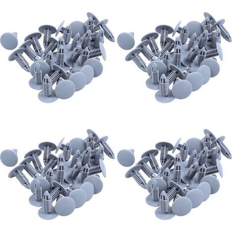 Convient pour 120 vis de fixation en plastique gris, clips de pare-chocs de garde-boue, compatible avec un diamètre de trou de 6 mm x 6,7 mm. (1/4)