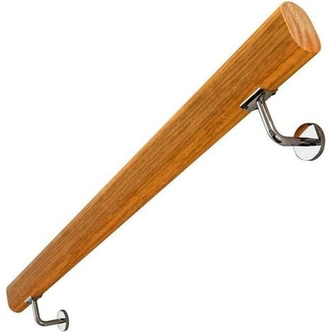 Rambardes en bois antidérapantes, barres de support antidérapantes pour mezzanines intérieures, 2 supports en acier inoxydable (taille : 30 cm) (1/4)