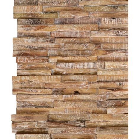 Panneaux de revêtement mural 3D 10 pcs 1,01 m² Bois de teck CFW73067 (1/5)