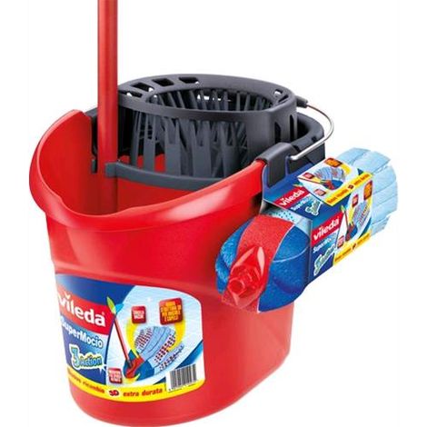 SUPER MOCIO Vileda per pavimenti COMPLETO con MANICO e fiocco