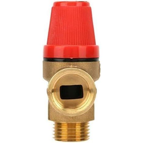 Soupape de sécurité laiton 1/2' – Filetage mâle G – Pression max 3 bar – Pour eau, huile et gaz non corrosifs (1/4)