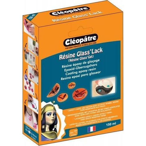 Résine de glaçage - Cléopâtre - 150ML - Ultra-brillante - Résistante aux chocs - Effet laqué