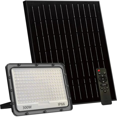 TrAdE Shop Traesio - Faro Led Da Esterno Con Pannello Solare 300w Ip66 Telecomando Luce Regolabile Sf319-300-3c - (1/5)