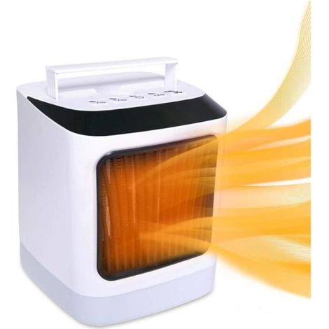 Chauffage Spatial Portable, Radiateur Soufflant,Chauffage Électrique Mini Fan De Bureau À Économie D'énergie, Bureau Accueil (1/4)
