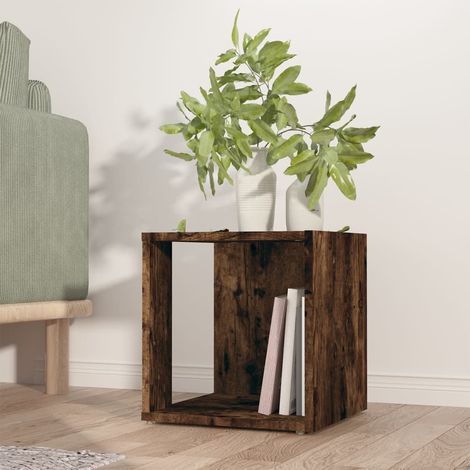 Table d'appoint-Table basse-Table Salon Chêne fumé 33x33x34,5 cm Bois d'ingénierie 478261 (1/5)