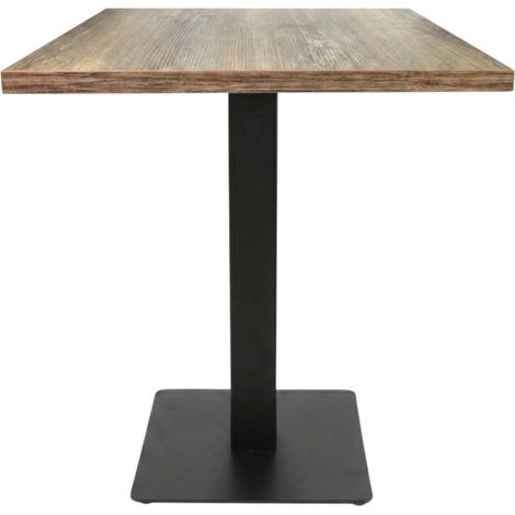 Table intérieure RETRO 60x60 cm avec le pied IRON black plat