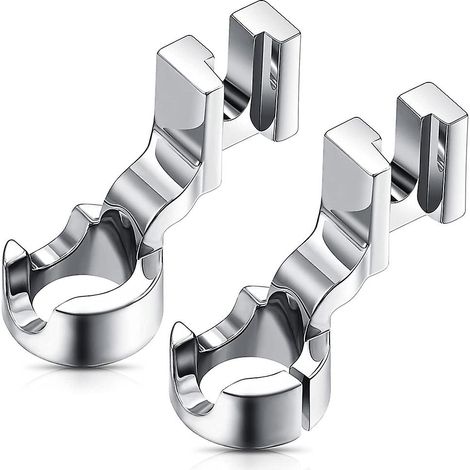 Lot de 2 pieds pour quilting à main levée, compatibles avec les règles de 6 mm d'épaisseur (1/4 pouce), couleur argent. (1/5)