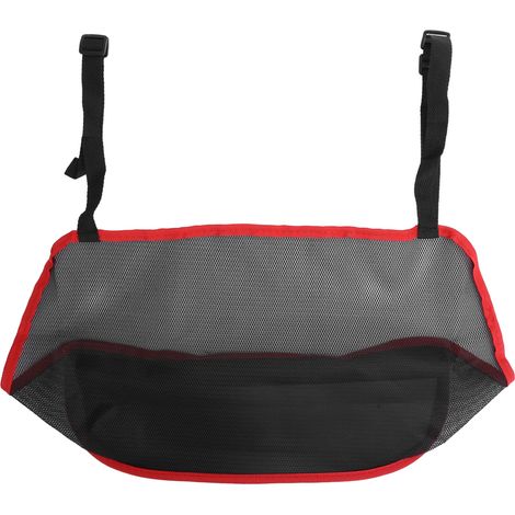 Sac filet de rangement pour voiture, organiseur suspendu à accrocher au dossier de siège, pochettes pliables, rouge (1/5)