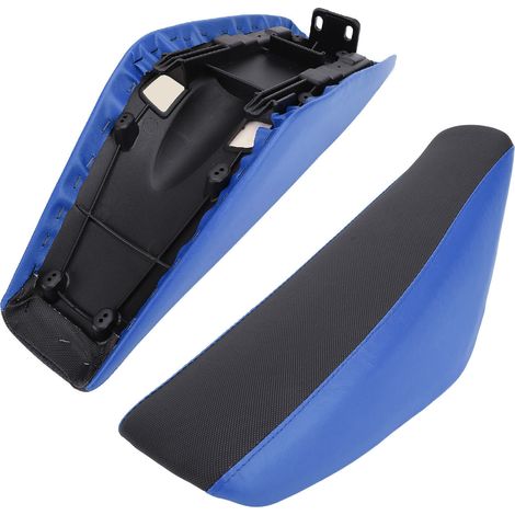 Flacher, hochprofiliger Motorradsitz aus Schaumstoff, stabile Montage, atmungsaktive Stoßdämpfung für CRF50 50cc 90cc 110cc 125cc 150cc 160cc Pit Dirt Bikes, blau (1/5)