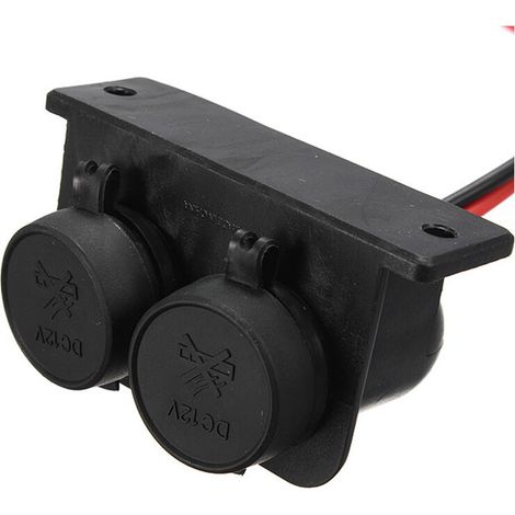 Allume cigare Socket,Double trou Imperméable Marine Grade 12V / 24V DC prise allume-cigare, Outlet pour Voitures à moteur et bateaux (1/4)