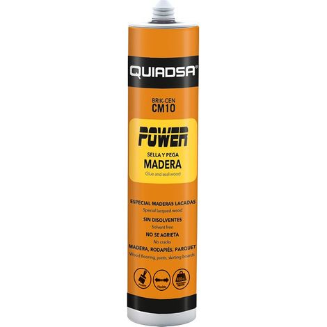 Sigillante e adesivo elastico in resina acrilica “Brik-Cen CM-10 Power”, ad asciugatura rapida, bianco (300 ml) (1/2)