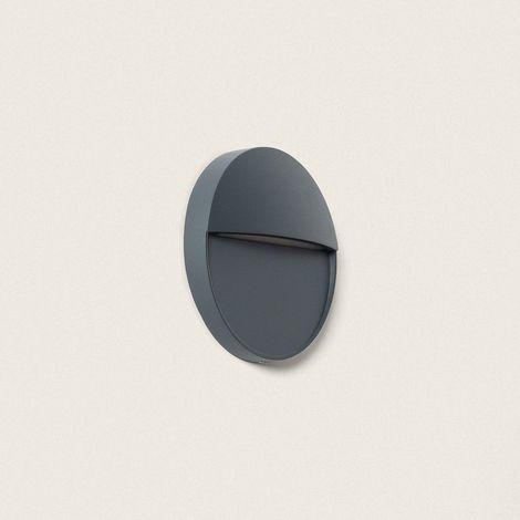 LED-Außenwandleuchte 3W Oberfläche Rund Jade  2700K Dunkles Grau Warmweiß (1/5)