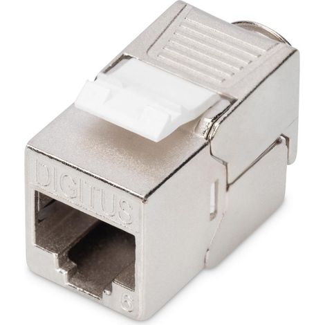 DIGITUS Keystone Cat6, tieneny STP, tool free, strieborný (1/4)