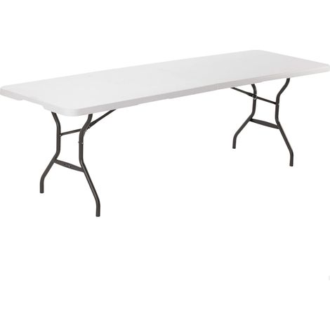 Tavolo da giardino - LIFETIME - Rettangolare 244x76cm - Pieghevole - Resistente - Anti-UV (1/5)