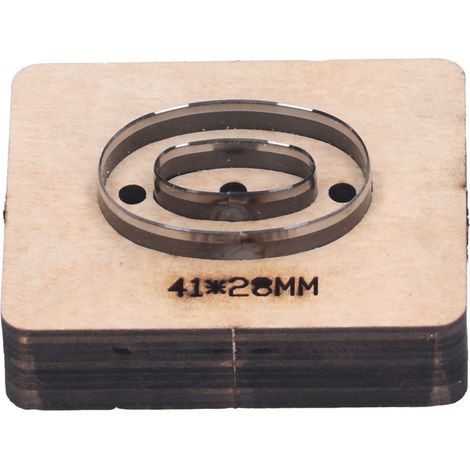 Matrice de découpe pour cuir en forme de numéro 0, pour carton et caoutchouc, 41 x 28 mm (1/5)