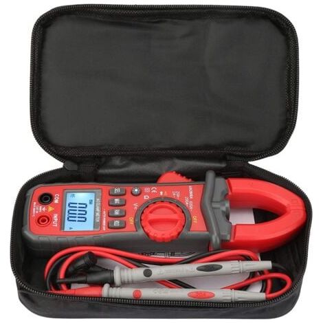 Pince ampèremétrique numérique AC/DC 600 A T-RMS 6 000 points, ampèremètre, testeur de tension à sélection automatique, mesure la tension, la température, la capacité, la résistance, la continuité et (1/4)