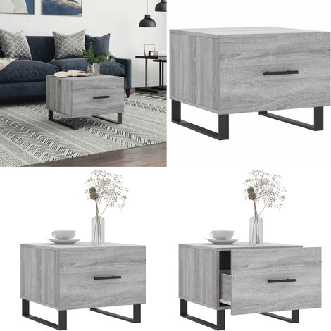 Couchtisch Grau Sonoma 50x50x40 cm Holzwerkstoff - Couchtisch - Wohnzimmerstil - Grau Sonoma - Holzt Tisch - Stauraum - Home & Living (1/5)