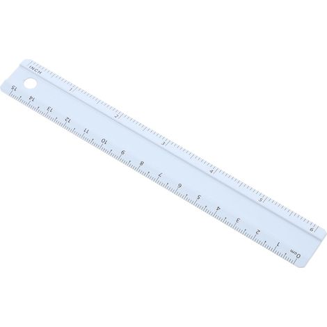 Règle métrique en alliage d'aluminium de 15 cm avec graduation (1/5)