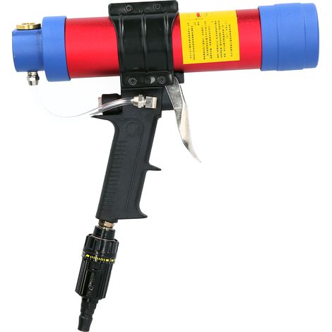 Pistolet à mastic pneumatique pour verre et colle, cartouche 310 ml, corps aluminium réglable, outil électrique droit Q3 (1/5)