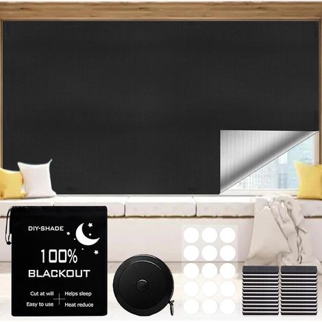Occultant Magnetique Noir, Occultant Fenetre 145×400 cm (1/5)