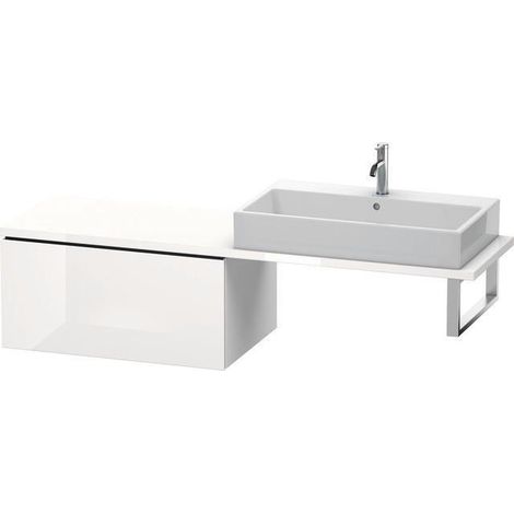 Meuble bas L-CUBE 820x547mm 1 tiroir coulissant blanc brillant ES NB centre