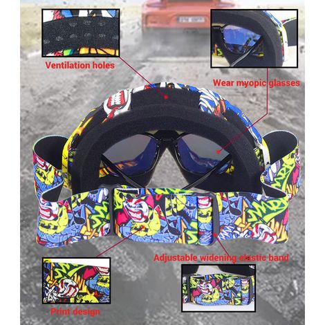 Lunettes de protection motocross anti-poussière pour moto, VTT et quad (1/5)