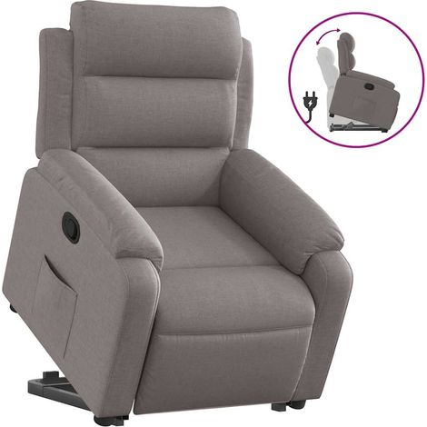Maison Exclusive - Relaxsessel mit Aufstehhilfe Taupe Stoff