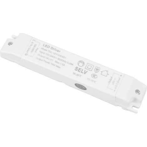 Transformateur LED 18W DC12V 1,5A ABS, alimentation électrique multi-protections pour la maison AC100-240V (1/5)