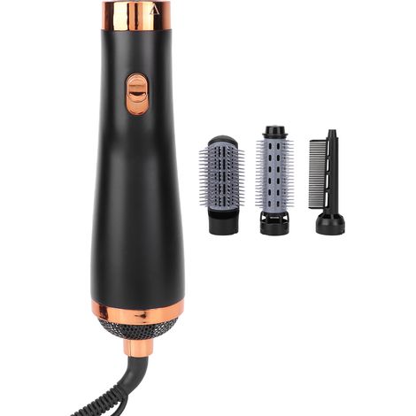 Brosse séchoir à air chaud 3 en 1 anti-brûlure 1000 W 110-240 V pour coiffer, boucler et lisser les cheveux (prise britannique)