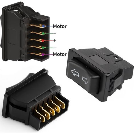 Gebildet 2pcs DC12V 24V 5pin DPDT Momentané Bouton Lève-Vitre Electrique Universel Interrupteur à Bascule pour Voiture Camion