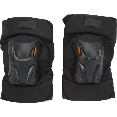 paire de genouillères universelles noires pour moto épaisses (1/5)