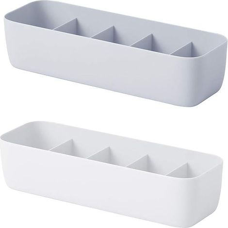 2 Pièces Organiseur Tiroir Pour Sous-Vètements, Plastique Sous Vètements Organiseur, PP Plastique Empilable Organisateurs Tiroirs pour Soutien Gorge, Chaussette, Cravate, Écharpe (2 Couleurs) (1/4)