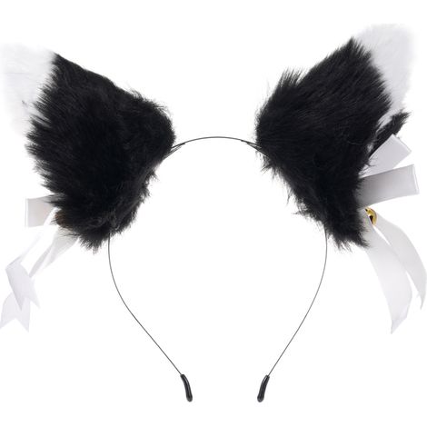 Pinza para el cabello con orejas de zorro, suave y esponjosa, diadema (accesorio para niñas y mujeres). (1/5)
