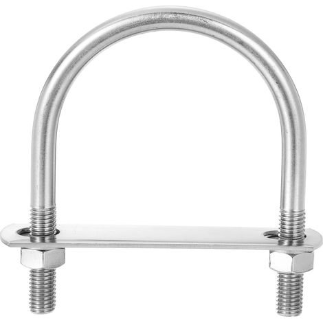 Boulons en U Ronds, 6 Ensembles de 102mm (4,02") de Largeur Intérieure 136mm de Longueur M10 Boulon de Serrage en U en Acier Inoxydable 304 avec Écrous et Plaques (1/5)