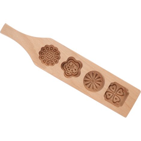 Moule à gâteau de lune en bois, emporte-pièce pour pâtisserie, outil de cuisson pour gâteau de haricot mungo et peau glacée (2) (1/5)