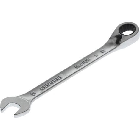 GEDORE 2297299 - Clé à fourche avec cliquet à anneau, réversible , 7 UR 12 (1/5)