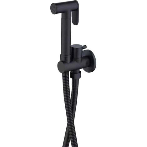 Black bidet spray set for the toilet, wall-mounted brass bidet spray head, portable high-pressure bidet spray set for personal hygiene (1/5)