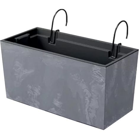 Pot de fleurs de balcon Urbi effet béton DUC400EW Marengo (1/5)