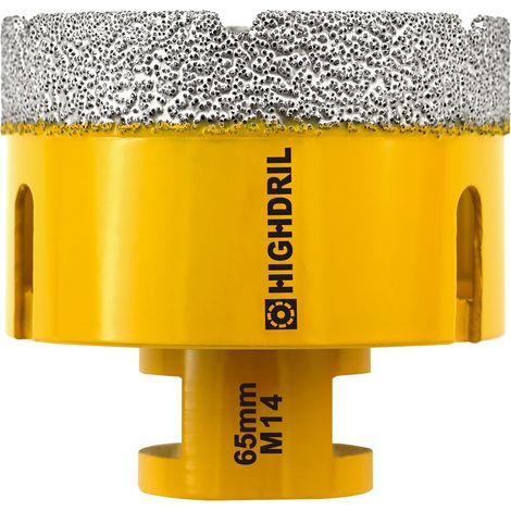 Foret Diamanté - 65MM M14 Scie Cloche Diamantée pour Porcelaine Carrelage Céramique Marbre Granit Quartz Pierre Maçonnerie Trépan Diamant Foret (1/5)