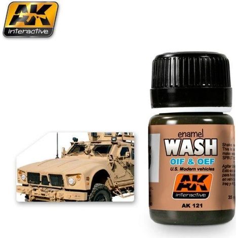 Peinture - AK INTERACTIVE - AK121 - Lavis pour véhicules US modernes (OIF/OEF) - Effet délavé - Dilutable (1/2)